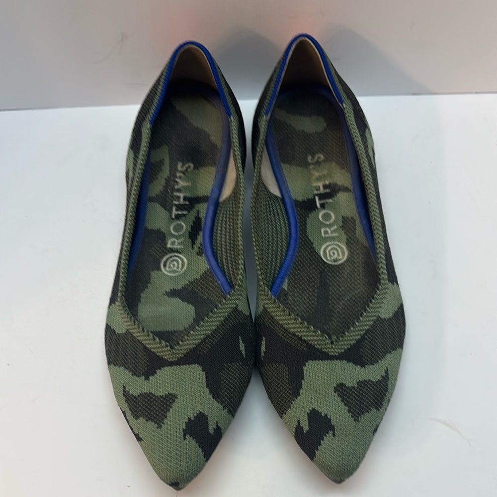 Rothy's Green Camouflage Pointed Toe Women's Shoes